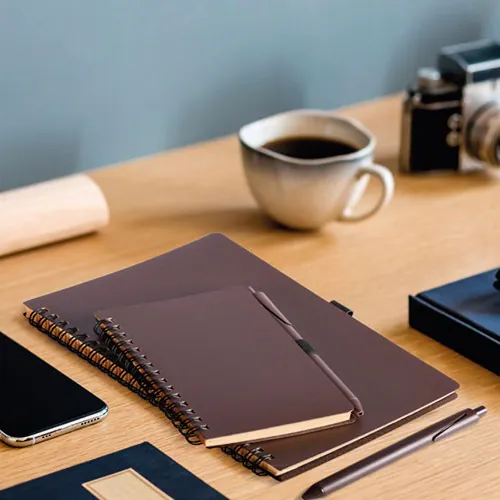 KRAFT PAPER NOTEBOOK, COFFEE GROUNDS POWDER + PLASTIC KRAFT PAPER NOTEBOOK, COFFEE GROUNDS POWDER + PLASTIC