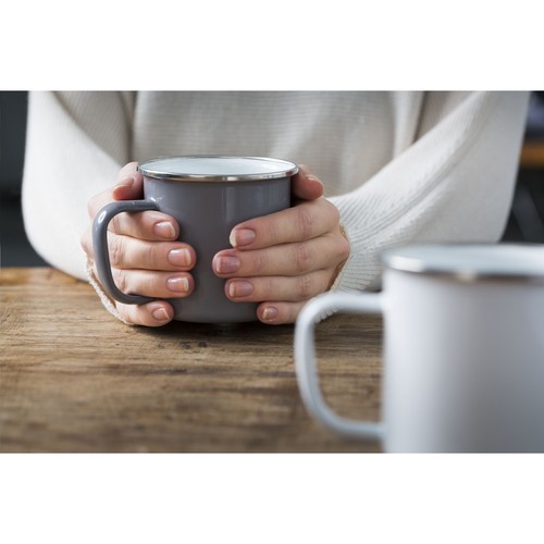 Retro Silver Enamel Mug 350 ml