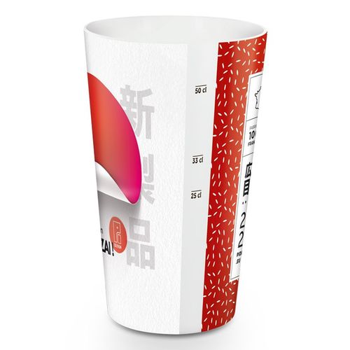 60 Cl stackable plastic cup Inmold 60 Cl stackable plastic cup Inmold