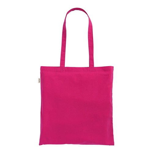 Plain-coloured shopper bag in 140 g/m2 recycled cotton. GRS certified Plain-coloured shopper bag in 140 g/m2 recycled cotton. GRS certified