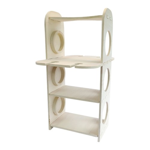 SUPPORT EN BOIS POUR BOUTEILLES ET TASSES IMP NON INCLUS