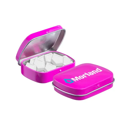 Mini scharnierblikje met logo mints