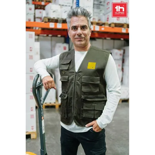 THC PIXEL. Gilet (200 g/m²) en polyester et coton