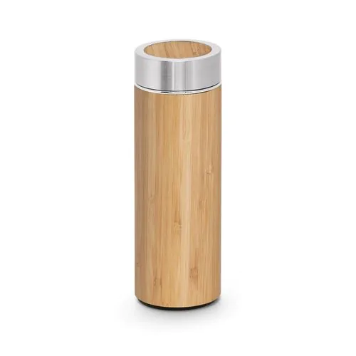 NATUREL. Botella térmica de bambú y acero inoxidable (90% reciclado) 430 Ml NATUREL. Botella térmica de bambú y acero inoxidable (90% reciclado) 430 Ml