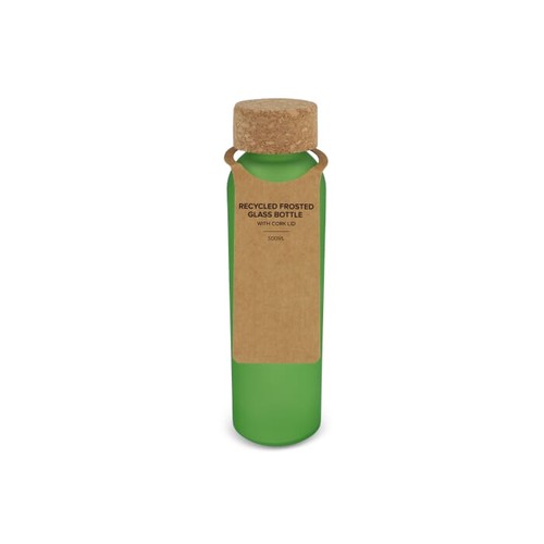 Matowa szklana butelka z recyklingu z korkiem 500ml Matowa szklana butelka z recyklingu z korkiem 500ml