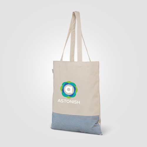 Aro Recycled 5 oz Cotton Micro Stripe Tote Bag - 9.7L Aro Recycled 5 oz Cotton Micro Stripe Tote Bag - 9.7L