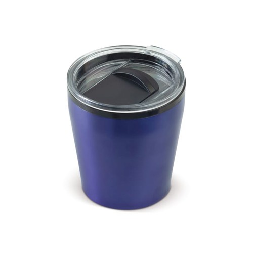 Double walled coffee mug metallic 180ml