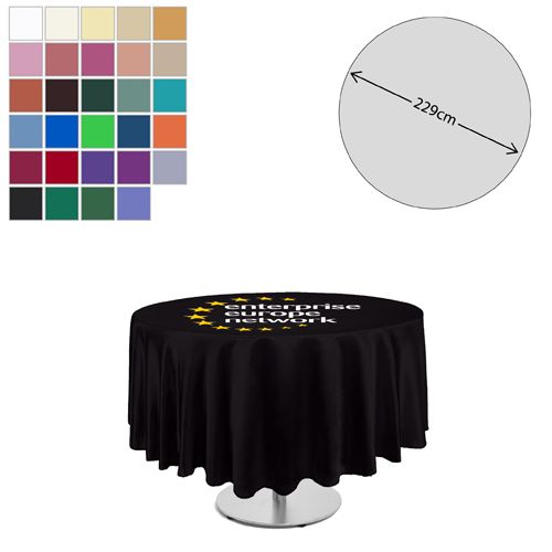 Premium Fabric Tablecloth - Round - 229cm (2ft High Table - Full Drop) Premium Fabric Tablecloth - Round - 229cm (2ft High Table - Full Drop)
