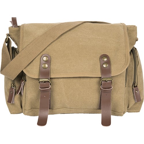 SAC BANDOULIÈRE VINTAGE EN POLYCOTON CANVAS (80% COTON - 20% POLYESTER) ET CUIR SAC BANDOULIÈRE VINTAGE EN POLYCOTON CANVAS (80% COTON - 20% POLYESTER) ET CUIR