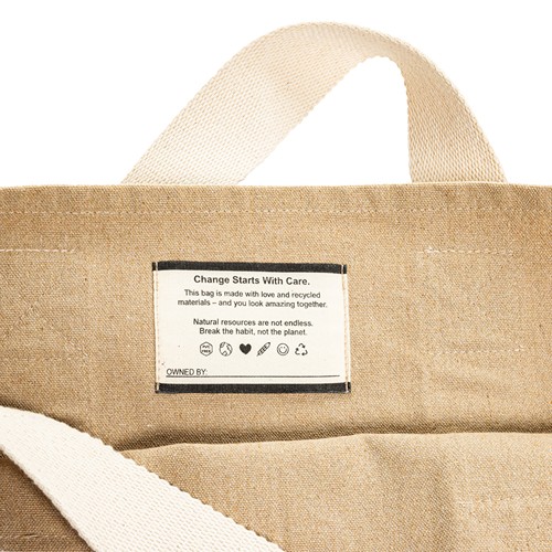 BEAU AWARE™ Beach bag 400gsm recycled canvas, with side hand BEAU AWARE™ Beach bag 400gsm recycled canvas, with side hand