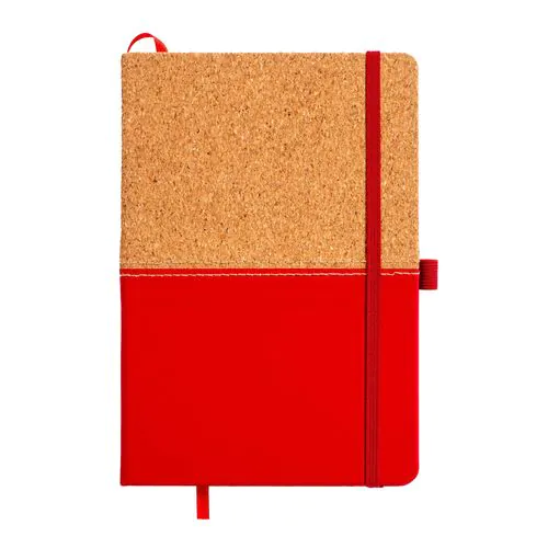 Carnet en liège et PU, feuilles lignées de couleur ivoire, 80 pag. de 70 gr,papier recyclé
