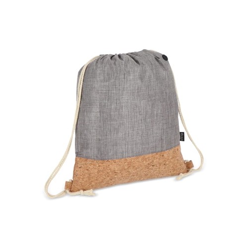 Drawstring bag R-PET & cork 35 x 40cm Drawstring bag R-PET & cork 35 x 40cm
