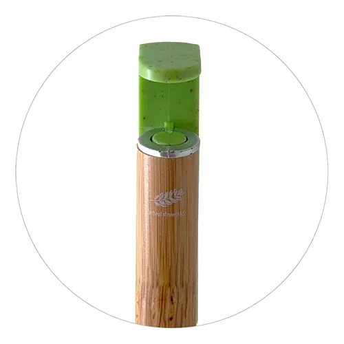 PENNA A SFERA CON TOUCH SCREEN IN BAMBÙ, PAGLIA DI GRANO+ABS