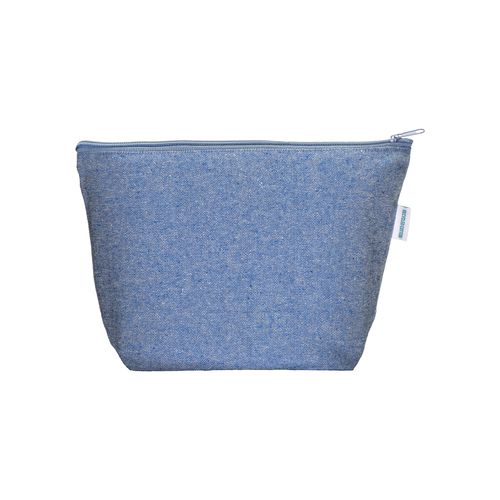 280 g/m2 recycled cotton beauty case with zip and gusset at base