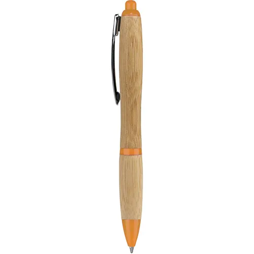 BAMBOO, METAL AND PLASTIC BALLPOINT PEN