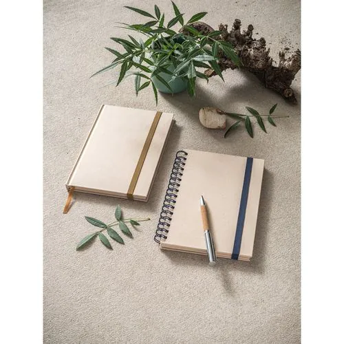 PROUST. A5 notebook with rings, hard cover, made of sugar cane paper (80% sugar cane) with plain pages