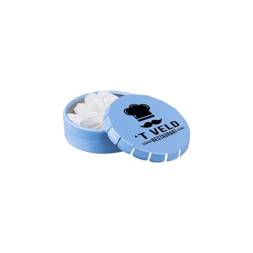Super mini clic-clac tin filled with mints Super mini clic-clac tin filled with mints