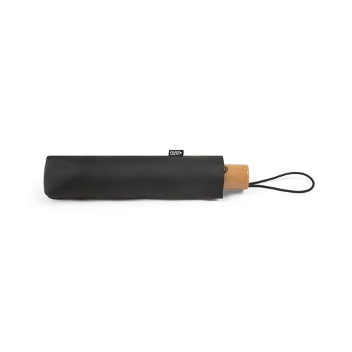 RIVER. Telescopic umbrella in 190T recycled polyester (100% rPET) pongee with automatic opening and closing