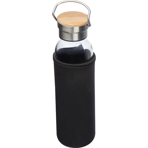 Bouteille en verre avec housse néoprène, 600 ml