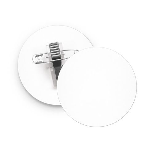 BADGE MIT KLAMMER UND NADEL