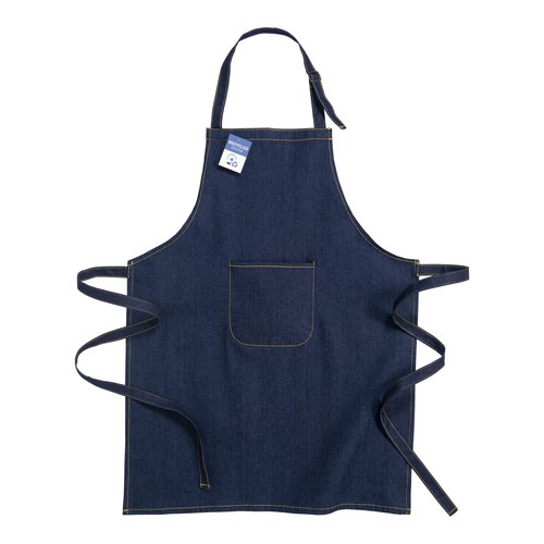 Tablier en tissus denim recyclé avec poche sur le devant Tablier en tissus denim recyclé avec poche sur le devant