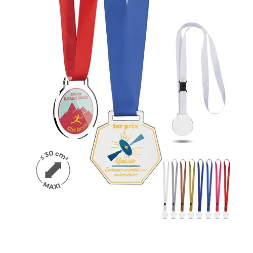 3MM THICK 30CMv MAX PLASTIC (PMMA) MEDAL WITH SATIN CORD 3MM THICK 30CMv MAX PLASTIC (PMMA) MEDAL WITH SATIN CORD