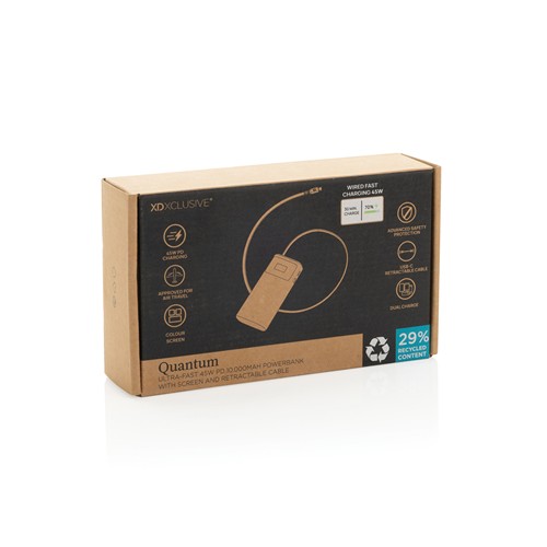 Powerbank 10000 mAh Quantum PD 45W RCS con schermo
