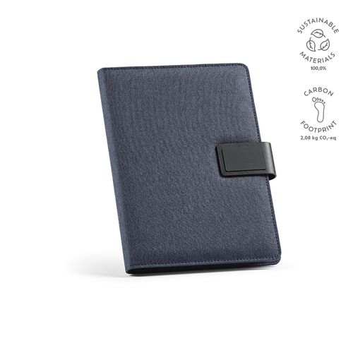 Cartella A4 Tolstoy in rPET. 64 fogli FSC e chiusura in rPU Cartella A4 Tolstoy in rPET. 64 fogli FSC e chiusura in rPU