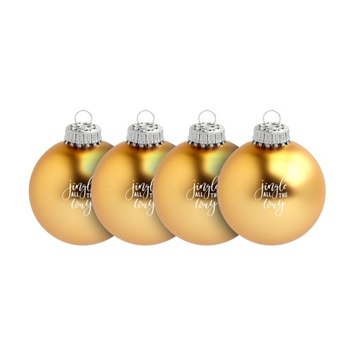 Boule de Noël Ø 6 cm - lot de 4 - Made in Europe Boule de Noël Ø 6 cm - lot de 4 - Made in Europe