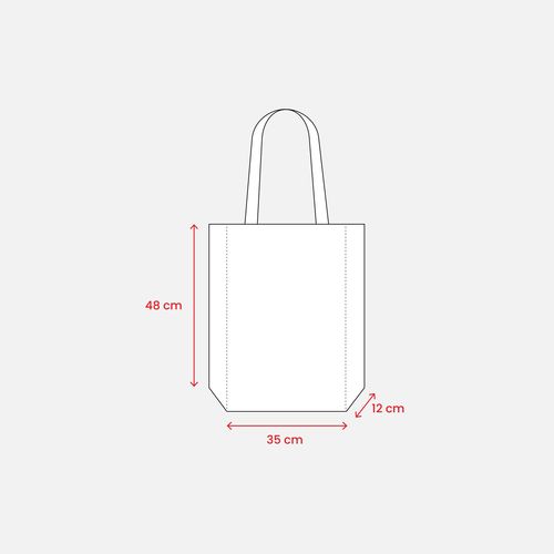 180 g/m2 cotton fouta shopping bag, long handles 180 g/m2 cotton fouta shopping bag, long handles
