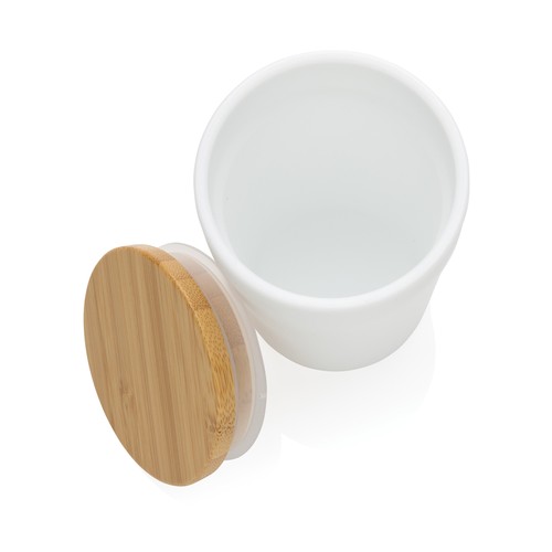 GRS certified recycled PP mug with bamboo lid GRS certified recycled PP mug with bamboo lid
