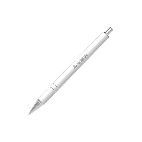 Pen Alu White (Blue ink)