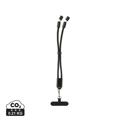 LoopAmp RCS rPET verstelbare telefoonarmband 60W kabel LoopAmp RCS rPET verstelbare telefoonarmband 60W kabel