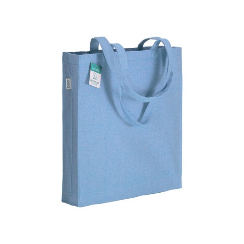 280g/m2 recycled cotton shopping bag, long handles and gussets 280g/m2 recycled cotton shopping bag, long handles and gussets