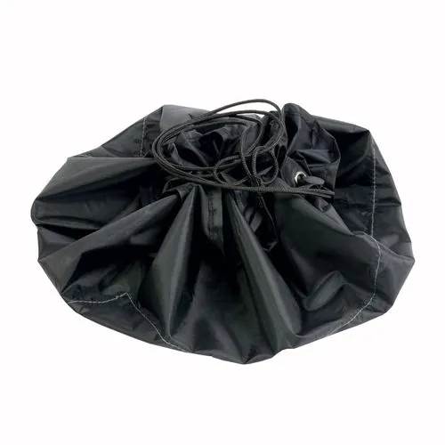 Polyester foot mat. Can be folded and turned into a bag for damp clothes (65 cm diameter w Polyester foot mat. Can be folded and turned into a bag for damp clothes (65 cm diameter w