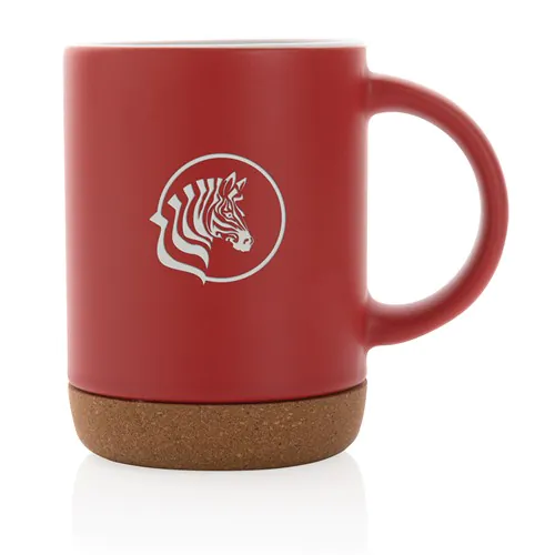 Taza de cerámica con base de corcho 280ml.