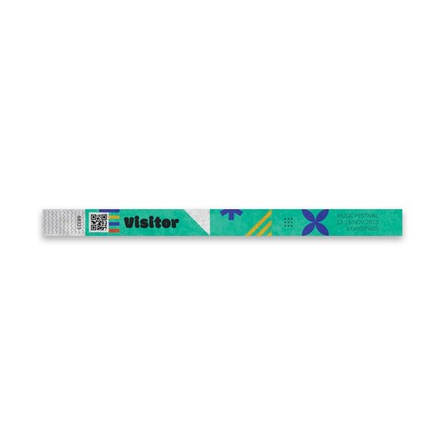 Customizable 19mm Tyvek Identification Wristband
