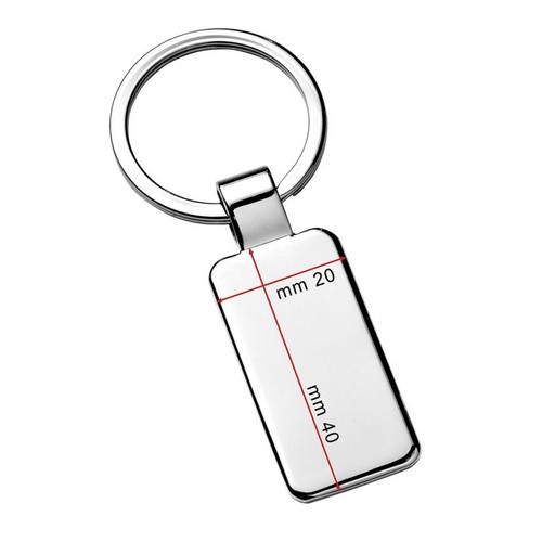 KEY CHAIN RECTANGULAR NARROW - NO BOX