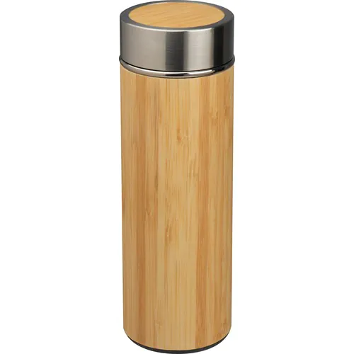 Bottiglia in acciaio inossidabile con infusore in bamboo RAMON Bottiglia in acciaio inossidabile con infusore in bamboo RAMON