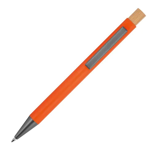 pen made from recycled aluminium with bamboo pusher