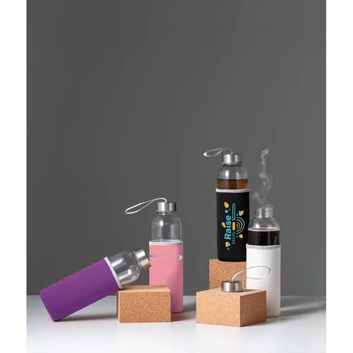 RAISE. Bouteille de sport en verre et acier inoxydable 520 mL RAISE. Bouteille de sport en verre et acier inoxydable 520 mL
