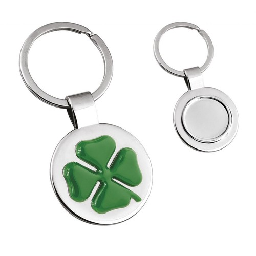 PORTE-CLES TREFLES 4 FEUILLES VERT/CREUX PORTE-CLES TREFLES 4 FEUILLES VERT/CREUX