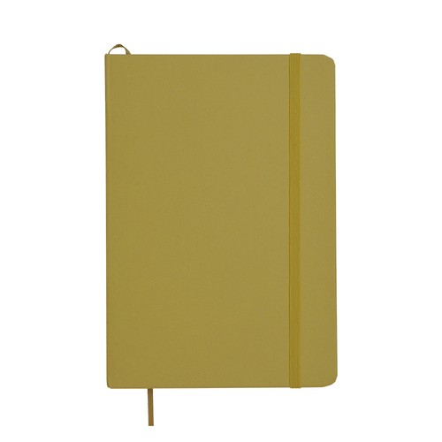 Carnet de notes avec couverture en résidus de fruits et fermeture élastique