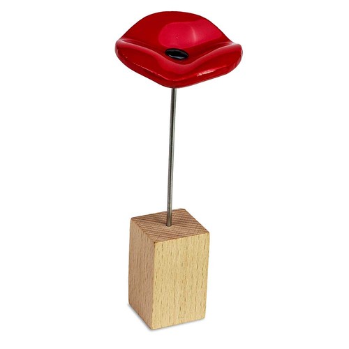 Handgemaakte glazen bloem - Pasen - rood Handgemaakte glazen bloem - Pasen - rood