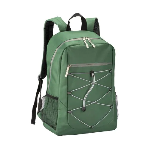 600D polyester 4-pocket backpack (two mesh side pockets). Padded straps and back 600D polyester 4-pocket backpack (two mesh side pockets). Padded straps and back