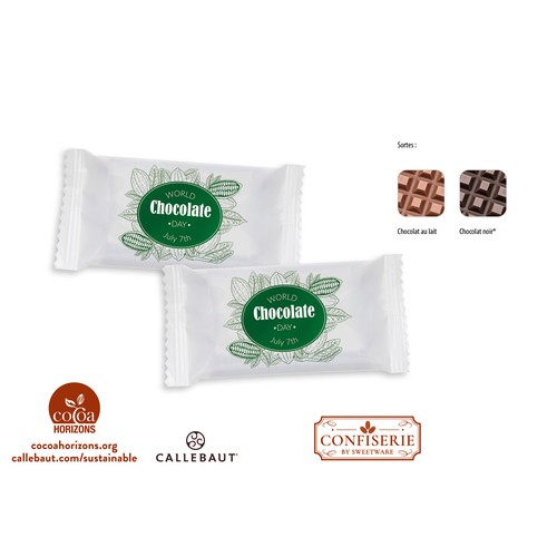 Chocolate 10g naps, Callebaut Milk Chocolate