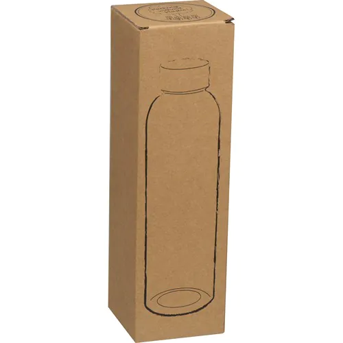 Transparent drinking bottle with grey lid Transparent drinking bottle with grey lid