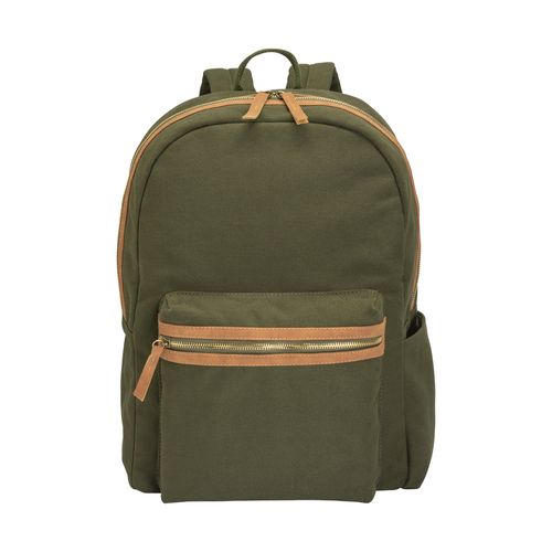 Recycled canvas backpack with padded notebook compartment