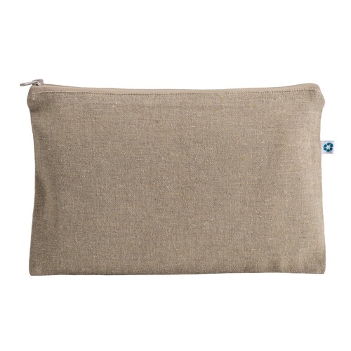 Beauty case en coton recyclé  150 g/m2, avec fermeture éclair