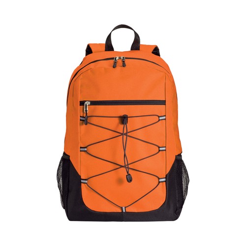 600D polyester 4-pocket backpack (two mesh side pockets). Padded straps and back 600D polyester 4-pocket backpack (two mesh side pockets). Padded straps and back